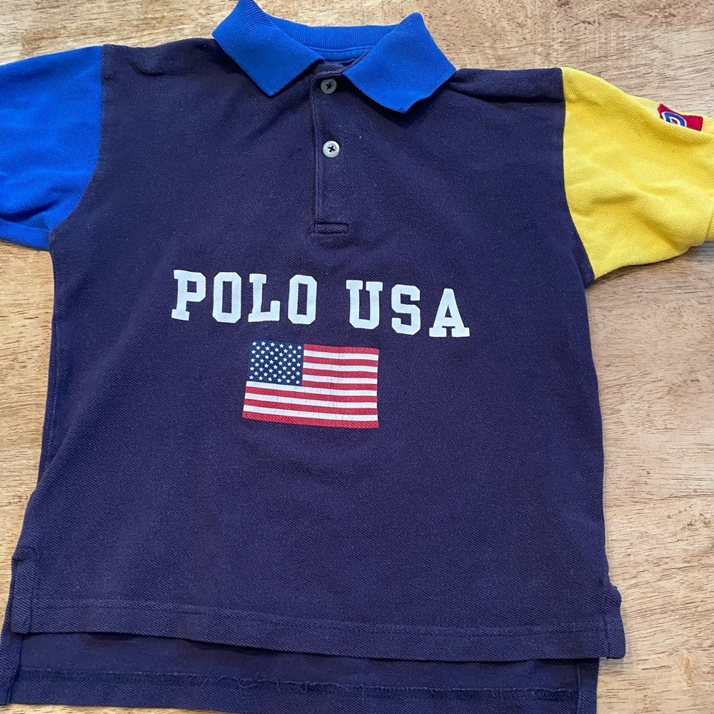Vintage Polo by Ralph Lauren‎ Boy’s 5 Multi Color Pique Knit Short Sleeve Shirt